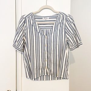 Madewell Striped Button-Down Top Medium